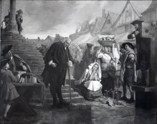 Il Dr. Johnson fa penitenza nella piazza del mercato di Uttoxeter, 1869